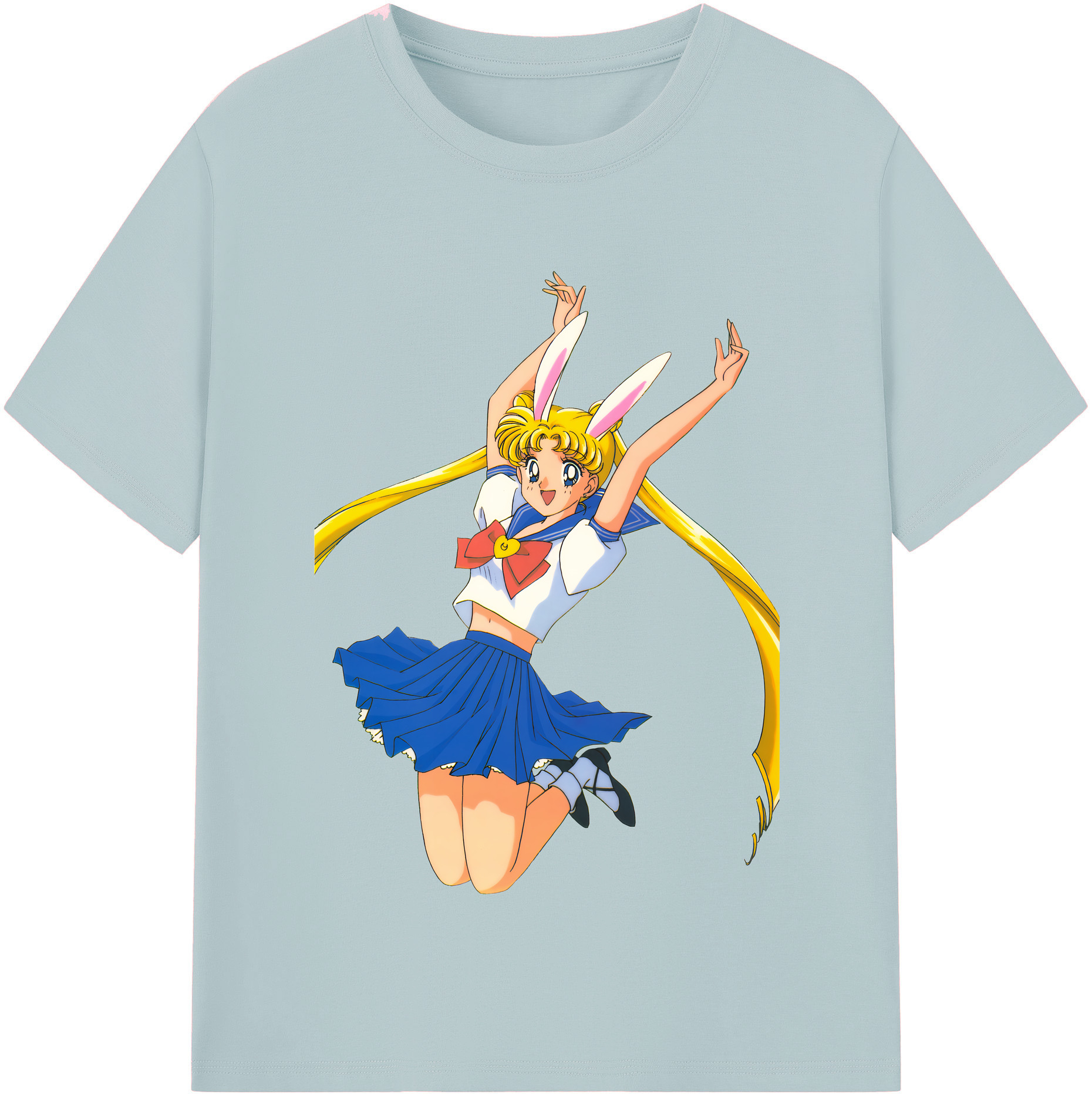 （画像用） 美少女戦士セーラームーン 愛野 美奈子 あいの みなこ Sailor Moon Aino Minako 綿100％半袖Tシャツ（フロントプリント）